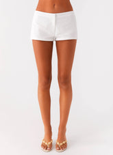 Coastline Mini Shorts - White