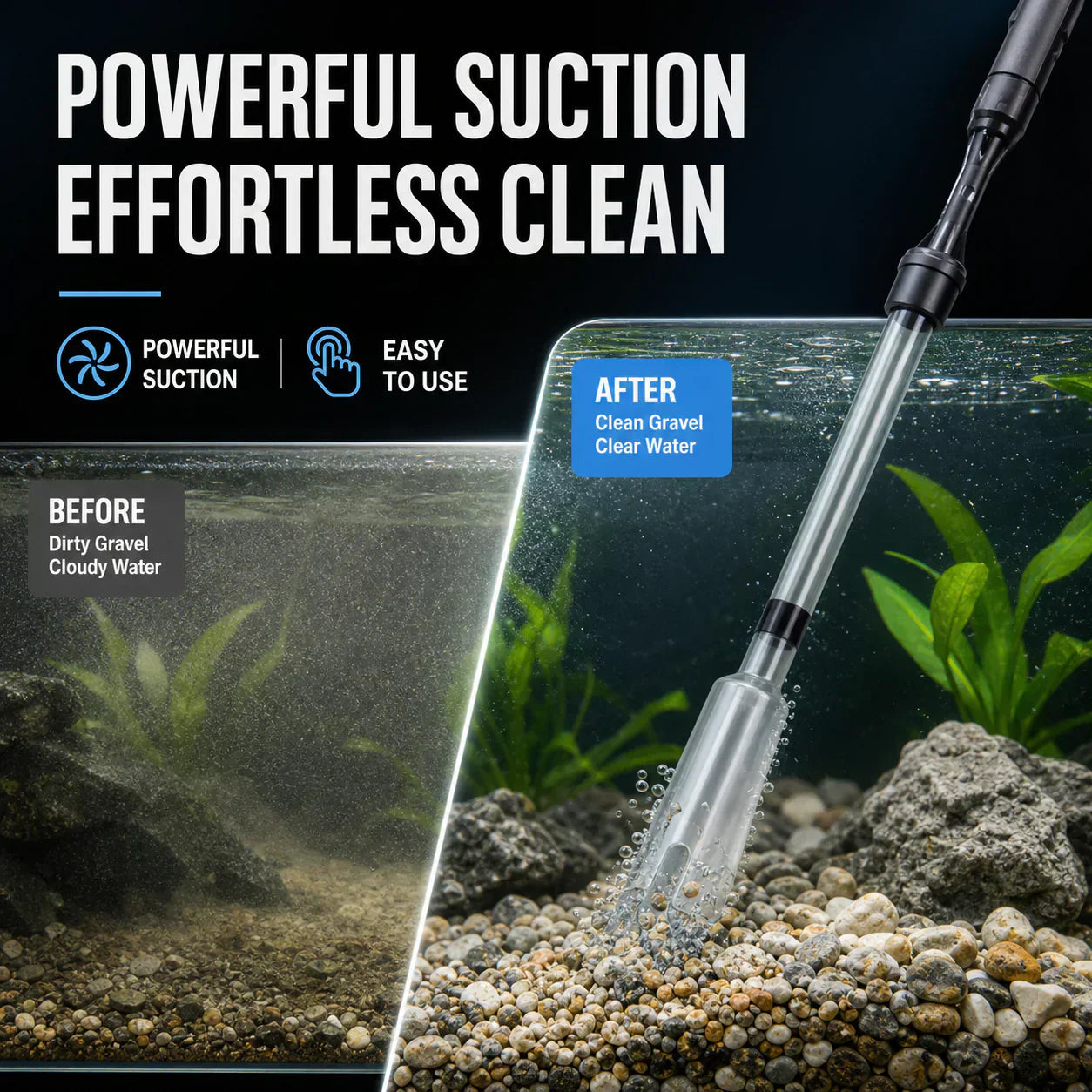 🐟50% off 🔥 Electric Aquarium Gravel Cleaner