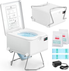 All-In-One Rechargeable Portable Waterless Dry-Flush Toilet